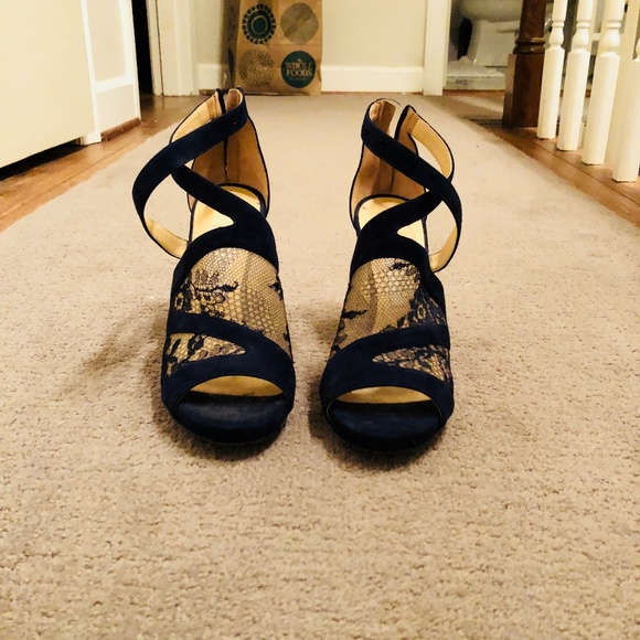 Jimmy Choo 'Vantage' Suede and Lace Heels - Picture 8 of 8